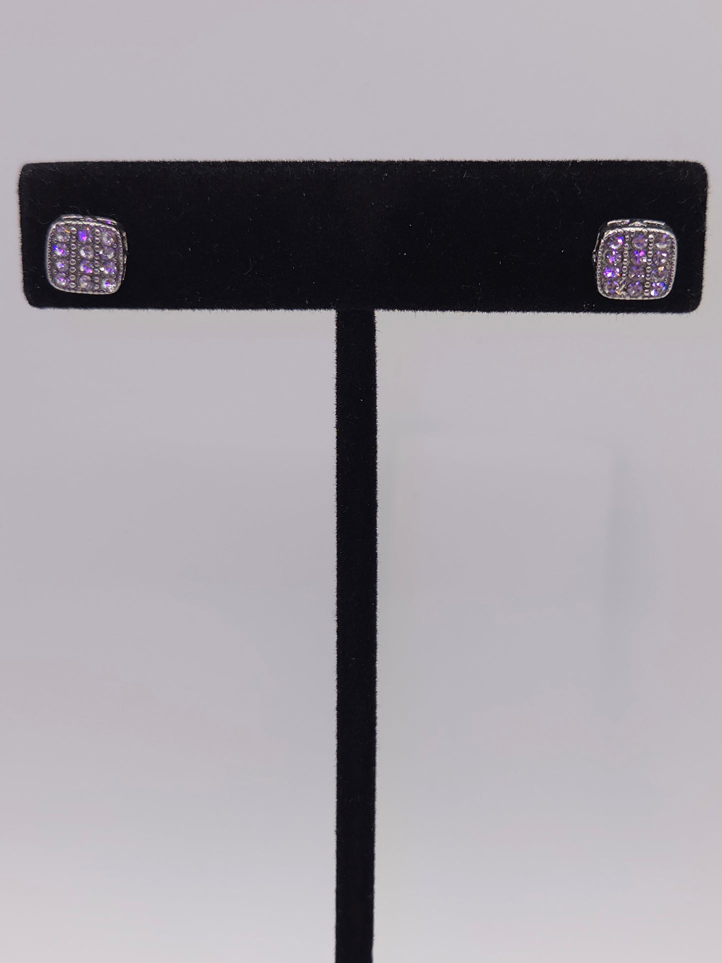 Stellar Prism Cushion Stud Earrings